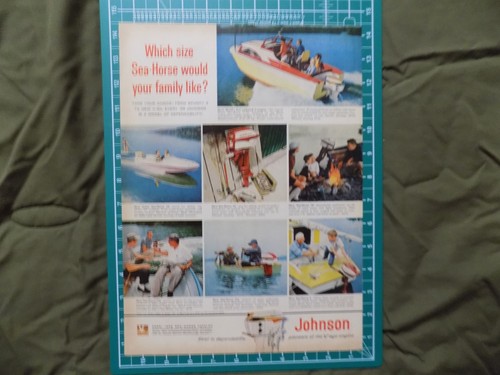 1958 print johnson engine - print,