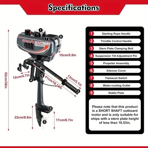 5hp outboard motor - 3.5hp,