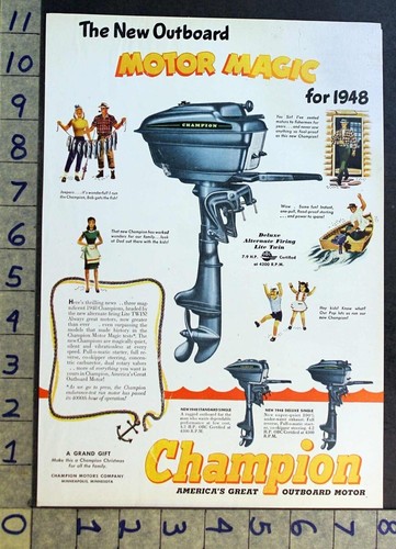1948 champion outboard motor - champion,