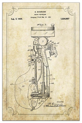 Vintage outboard boat motor - vintage,
