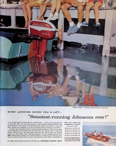 Original 1957 johnson - johnson, ad