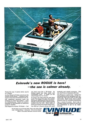 1967 evinrude outboard - evinrude, motor