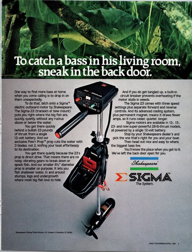 Shakespeare sigma magazine - sigma, ad
