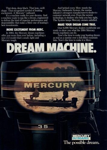1984 vintage mercury outboard - vintage,