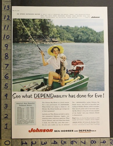 1956 fish boat motor johnson - 1956,
