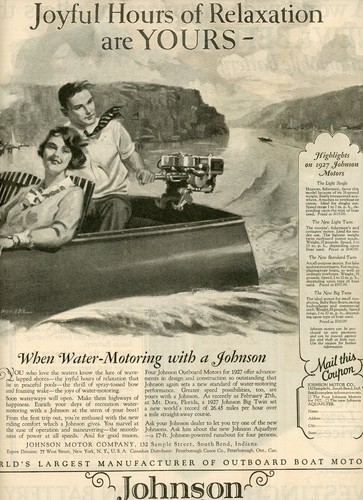 1927 original johnson outboard - original,