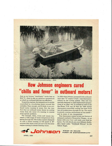 1959 johnson outboard print - johnson,