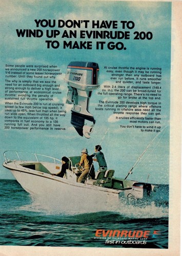 1976 evinrude outboard motor - evinrude,