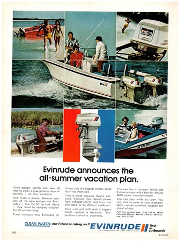 Print 1972 evinrude first - print,