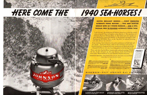 1940 johnson seahorse - johnson, outboard