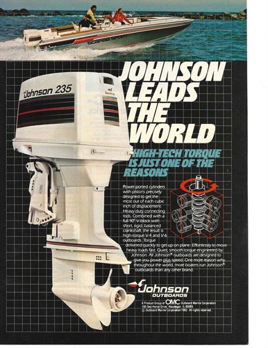 1982 johnson 235 outboard boat - johnson,