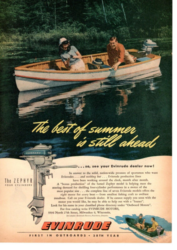 1947 evinrude zephyr - evinrude, cyl