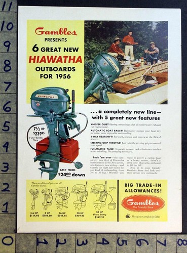 1956 gambles hiawatha outboard - gambles,