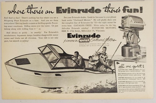 1955 print evinrude quiet - evinrude,
