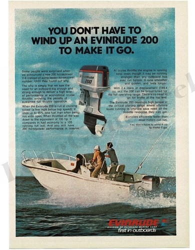 1976 evinrude 200 outboard - evinrude,