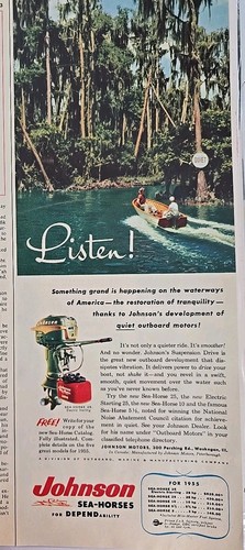 1955 listen johnson sea - listen, sea-horse