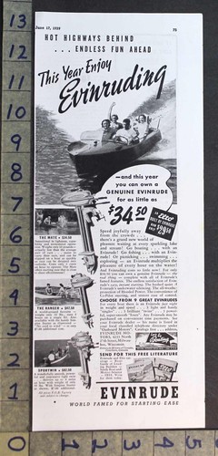 1939 motor boat evinrude - 1939,