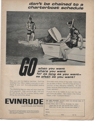 1964 evinrude outboard engine - 1964,