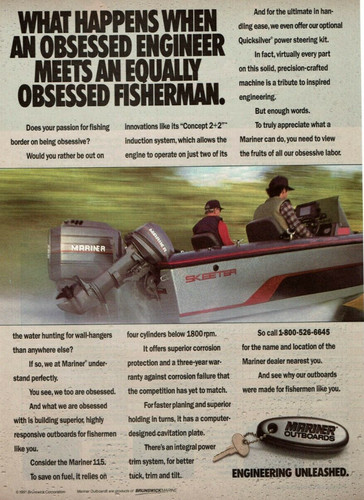 Vintage print 1991 mariner - ad,