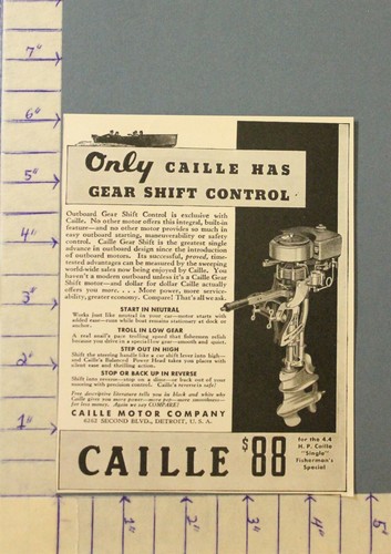 1934 caille outboard motor - caille,