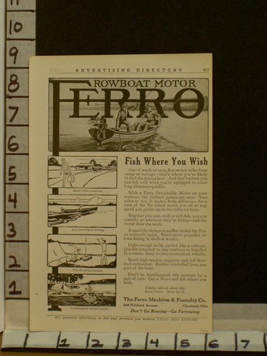 1916 ferro boat motor outboard - ferro,