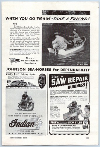 1944 johnson motors vintage - 1944,