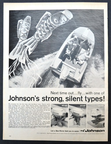 1960 fishing johnson outboard - johnson,